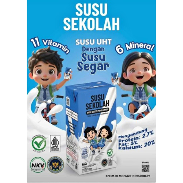 Susu Sekolah Diamond UHT  125 ml - 1 Box isi 40 pcs